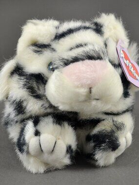 Tasha the White Tiger Puffkins by Swibco Style 6643 Bean Bag Plush